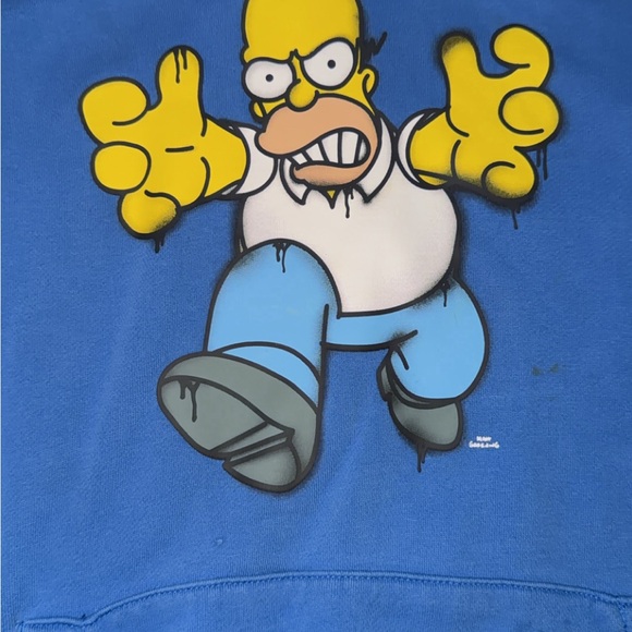 THE SIMPSONS HOMMER SIMPSON HOODIE PREOWNED SZ XL - Picture 2 of 8